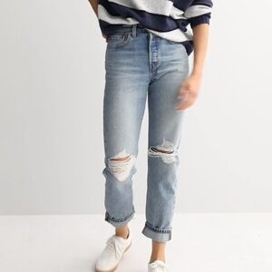 NWT Levi’s 501 Original Distressed Straight Leg Jeans